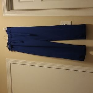 Navy pants with belt tie